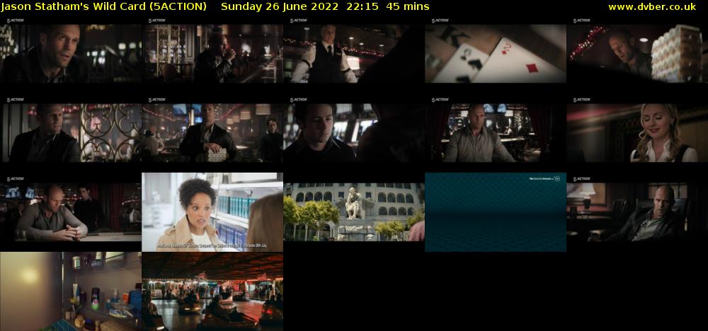 Jason Statham's Wild Card (5ACTION) Sunday 26 June 2022 22:15 - 23:00