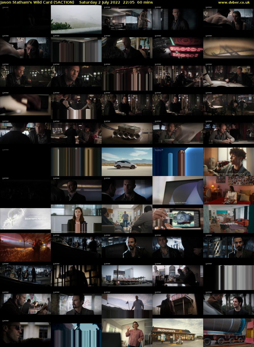 Jason Statham's Wild Card (5ACTION) Saturday 2 July 2022 22:05 - 23:05