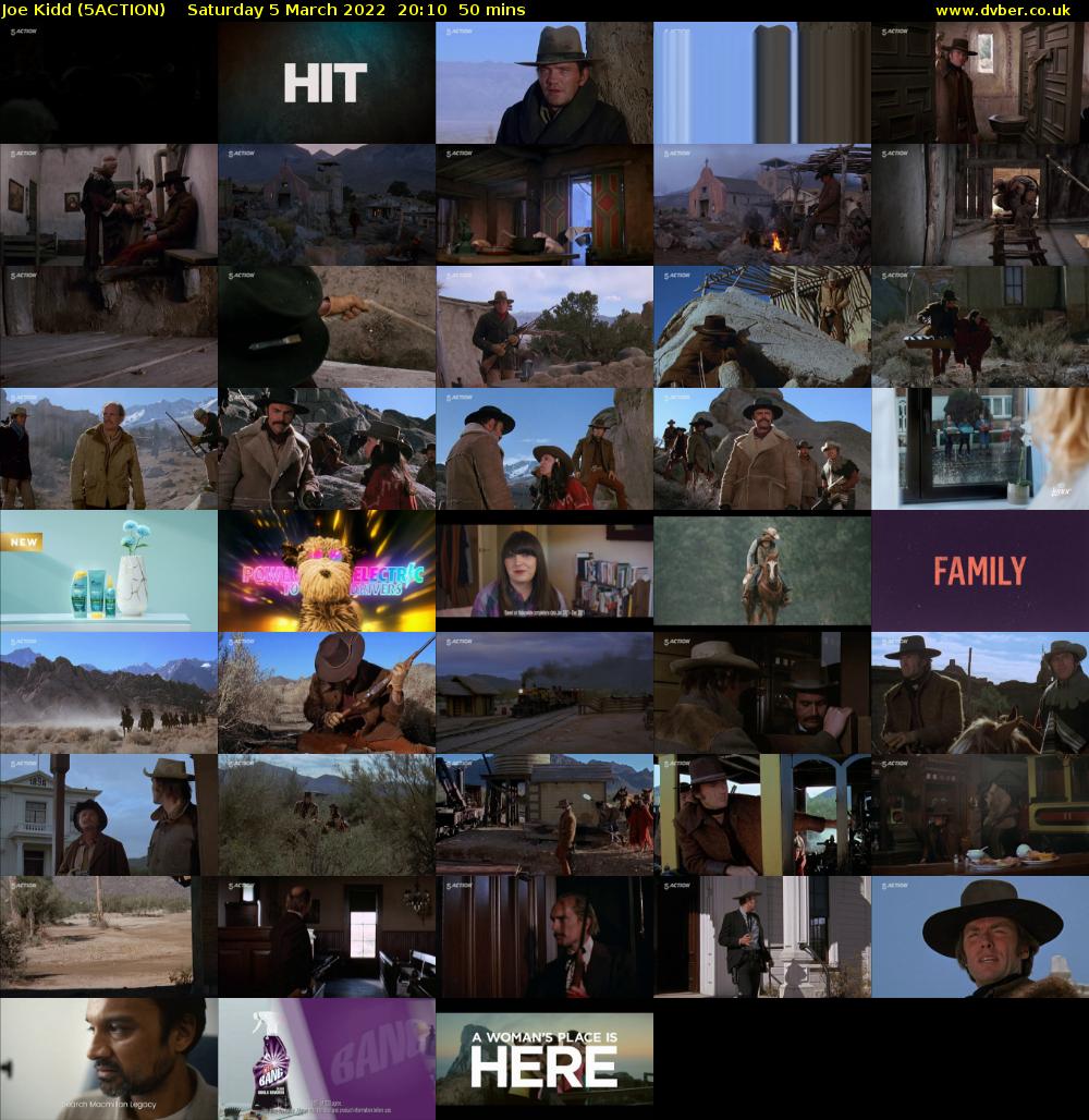 Joe Kidd (5ACTION) Saturday 5 March 2022 20:10 - 21:00
