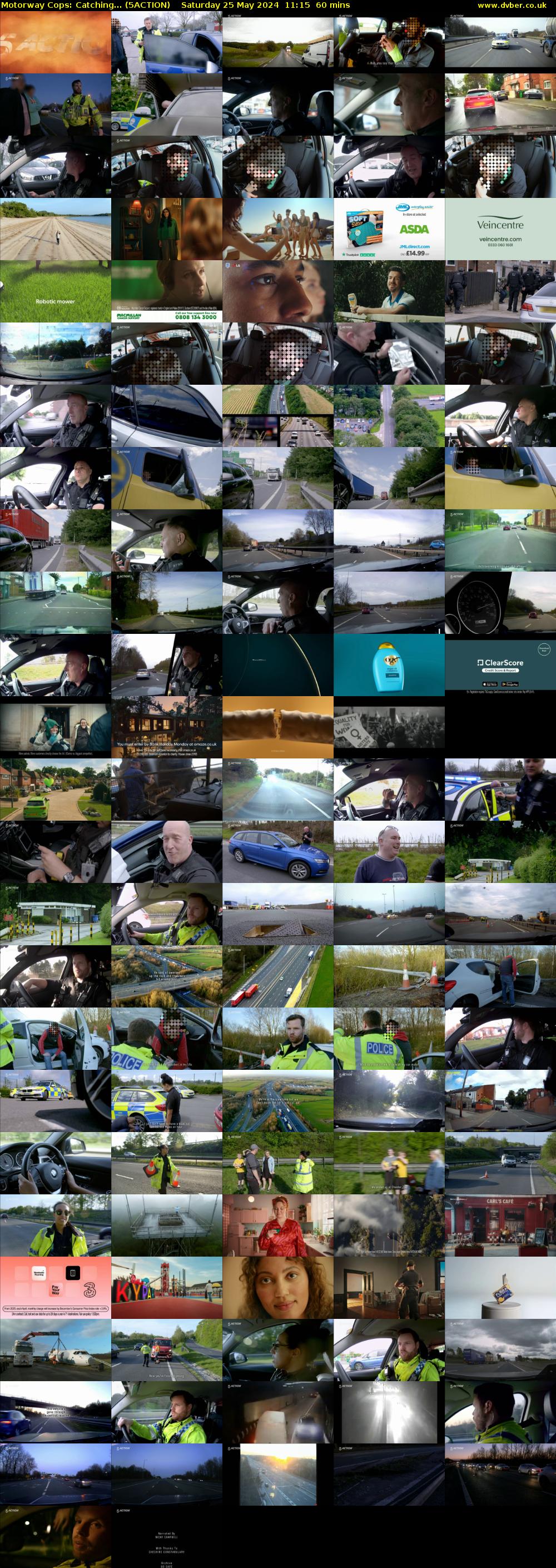 Motorway Cops: Catching... (5ACTION) Saturday 25 May 2024 11:15 - 12:15
