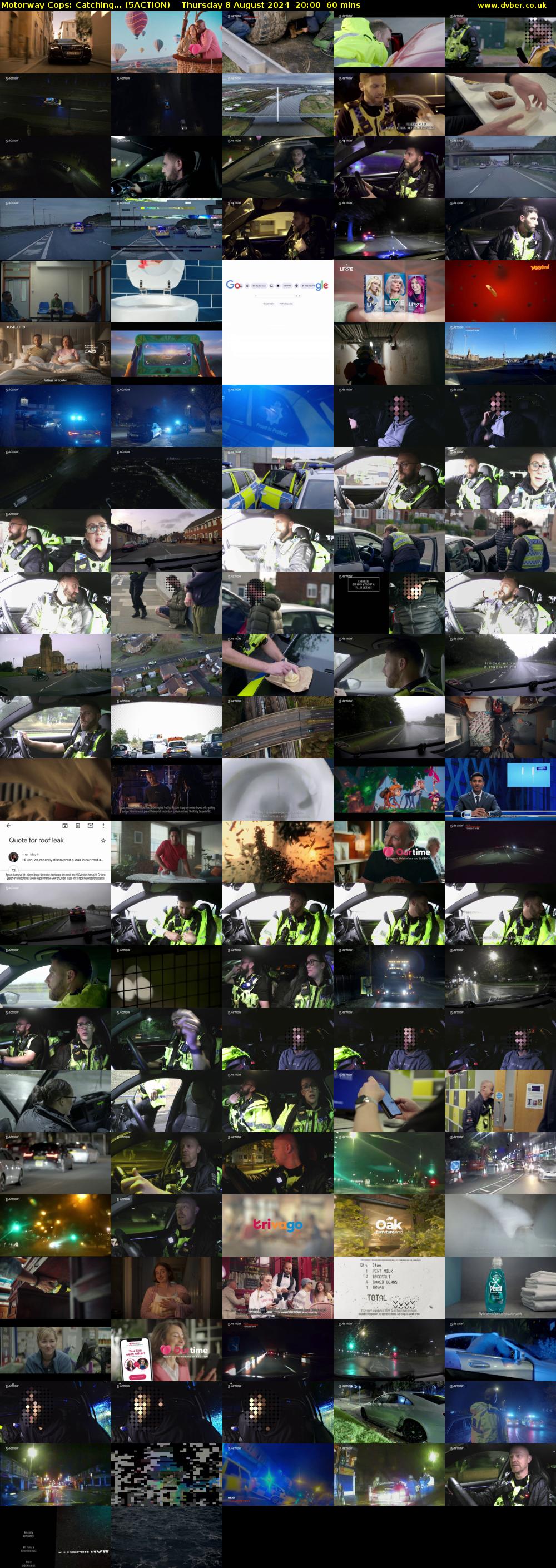Motorway Cops: Catching... (5ACTION) Thursday 8 August 2024 20:00 - 21:00