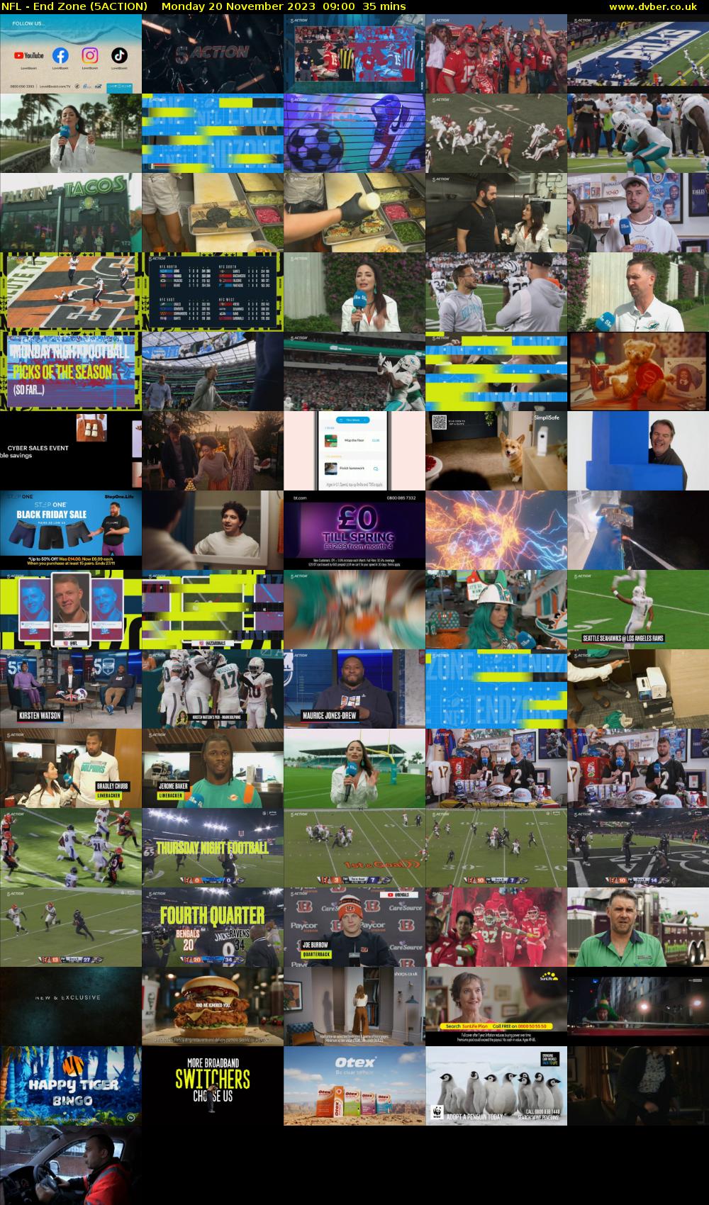 NFL - End Zone (5ACTION) Monday 20 November 2023 09:00 - 09:35