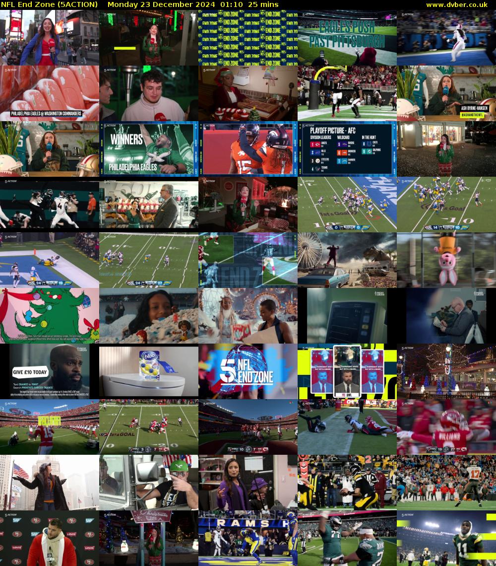 NFL End Zone (5ACTION) Monday 23 December 2024 01:10 - 01:35