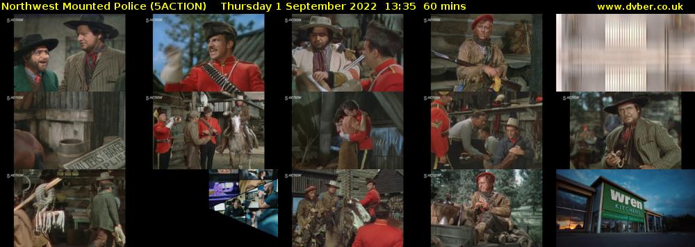 Northwest Mounted Police (5ACTION) Thursday 1 September 2022 13:35 - 14:35