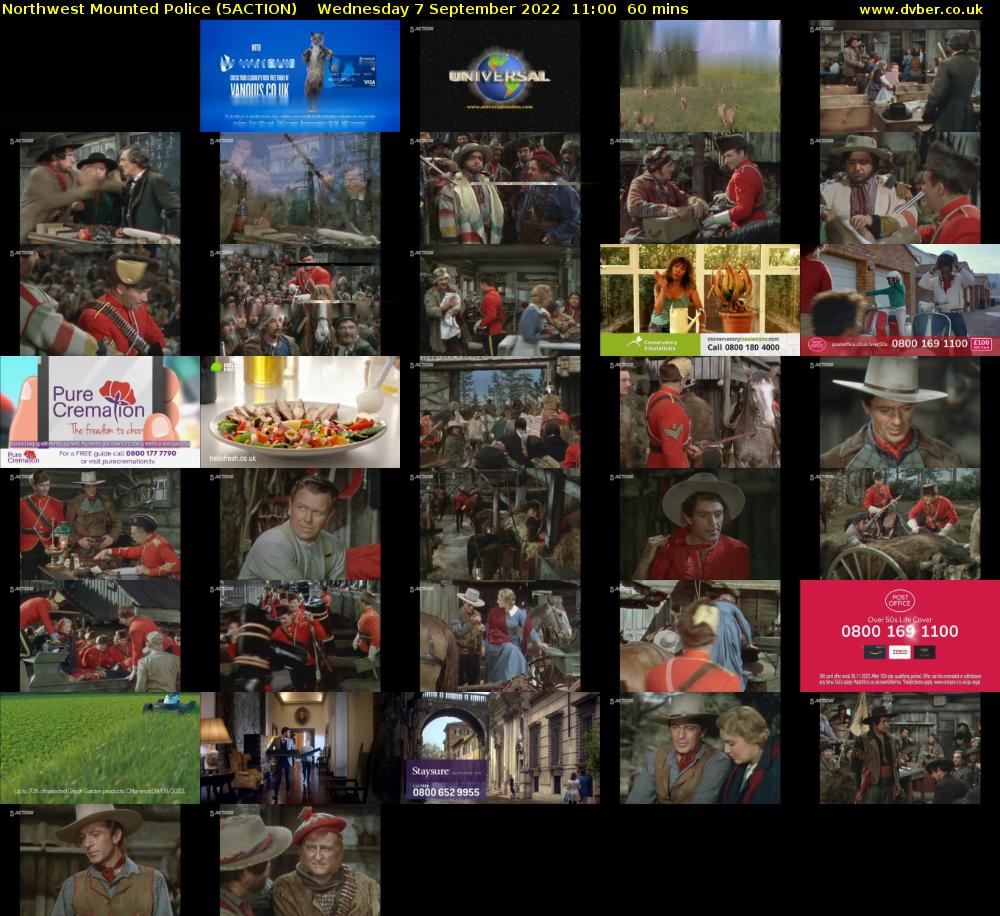 Northwest Mounted Police (5ACTION) Wednesday 7 September 2022 11:00 - 12:00