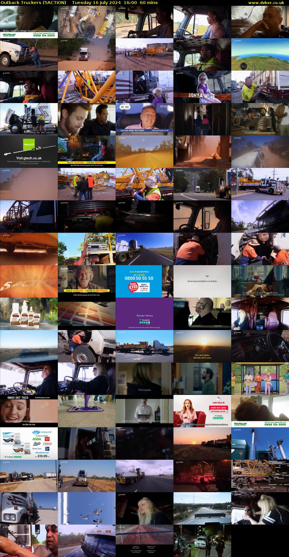 Outback Truckers (5ACTION) Tuesday 16 July 2024 16:00 - 17:00