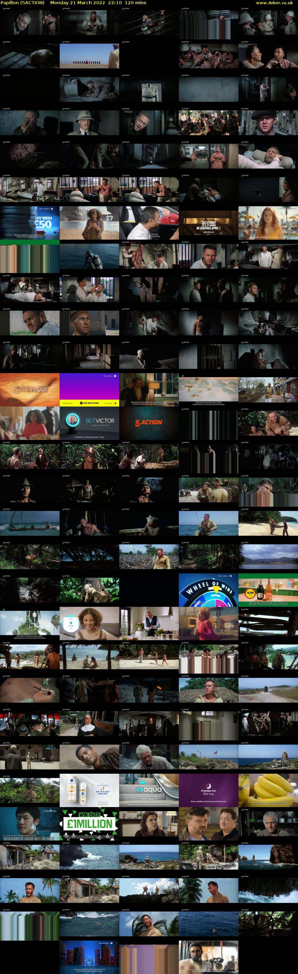 Papillon (5ACTION) Monday 21 March 2022 22:10 - 00:10