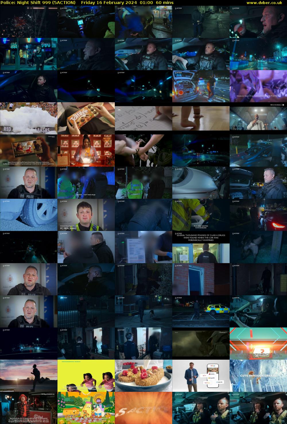 Police: Night Shift 999 (5ACTION) Friday 16 February 2024 01:00 - 02:00