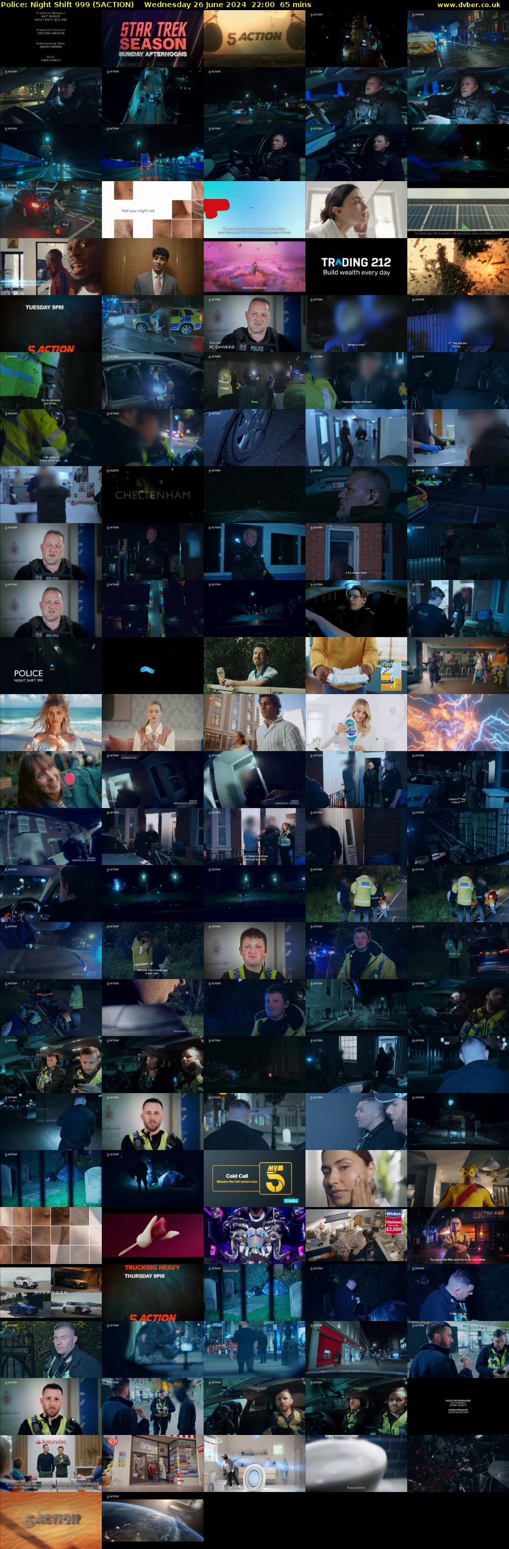Police: Night Shift 999 (5ACTION) Wednesday 26 June 2024 22:00 - 23:05