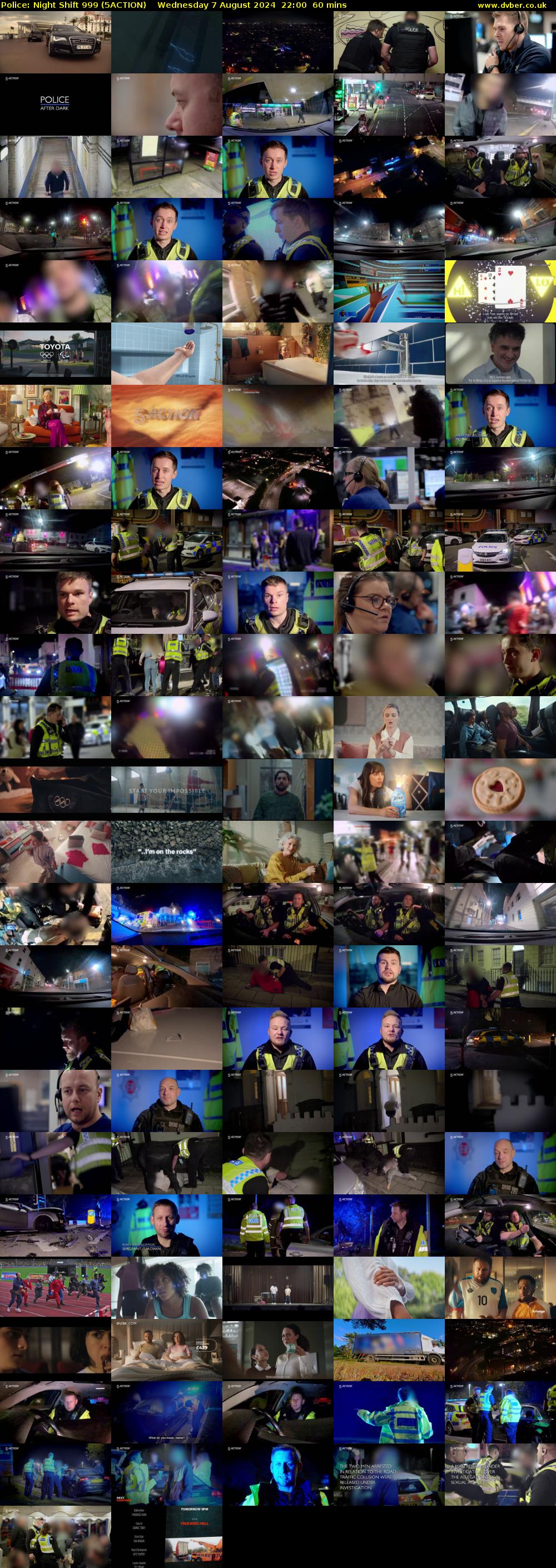 Police: Night Shift 999 (5ACTION) Wednesday 7 August 2024 22:00 - 23:00