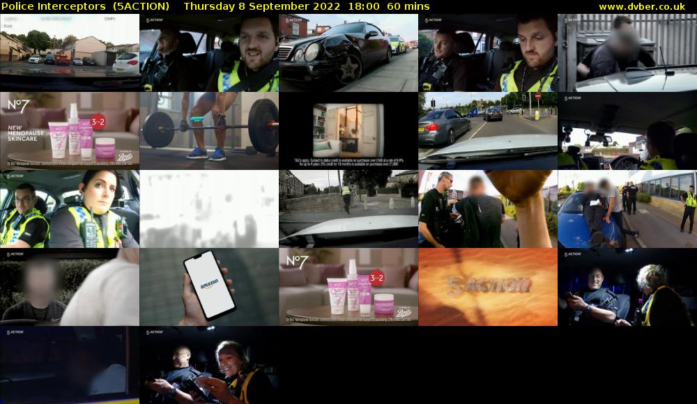 Police Interceptors  (5ACTION) Thursday 8 September 2022 18:00 - 19:00