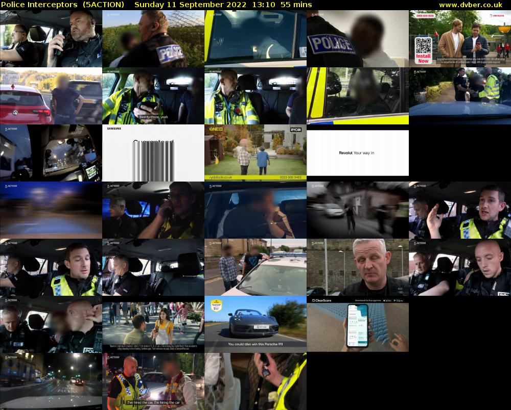 Police Interceptors  (5ACTION) Sunday 11 September 2022 13:10 - 14:05