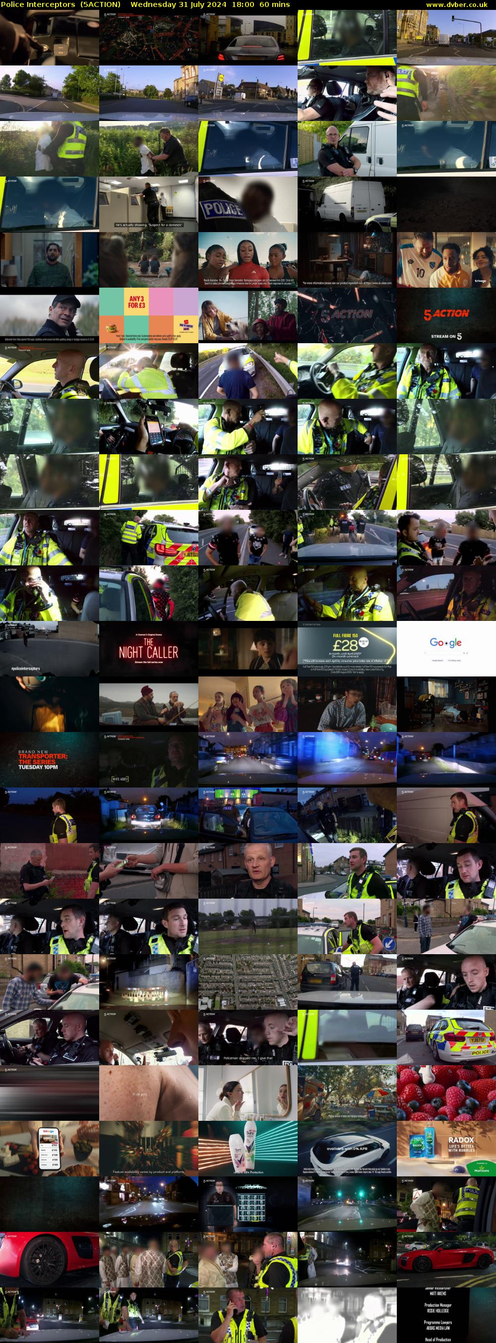 Police Interceptors  (5ACTION) Wednesday 31 July 2024 18:00 - 19:00