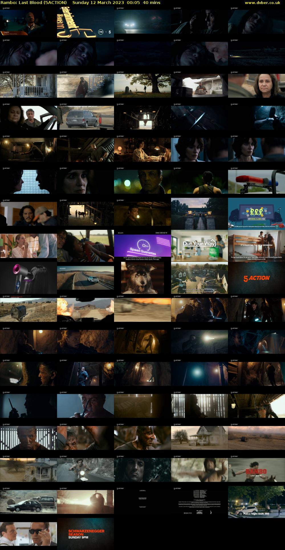 Rambo: Last Blood (5ACTION) Sunday 12 March 2023 00:05 - 00:45