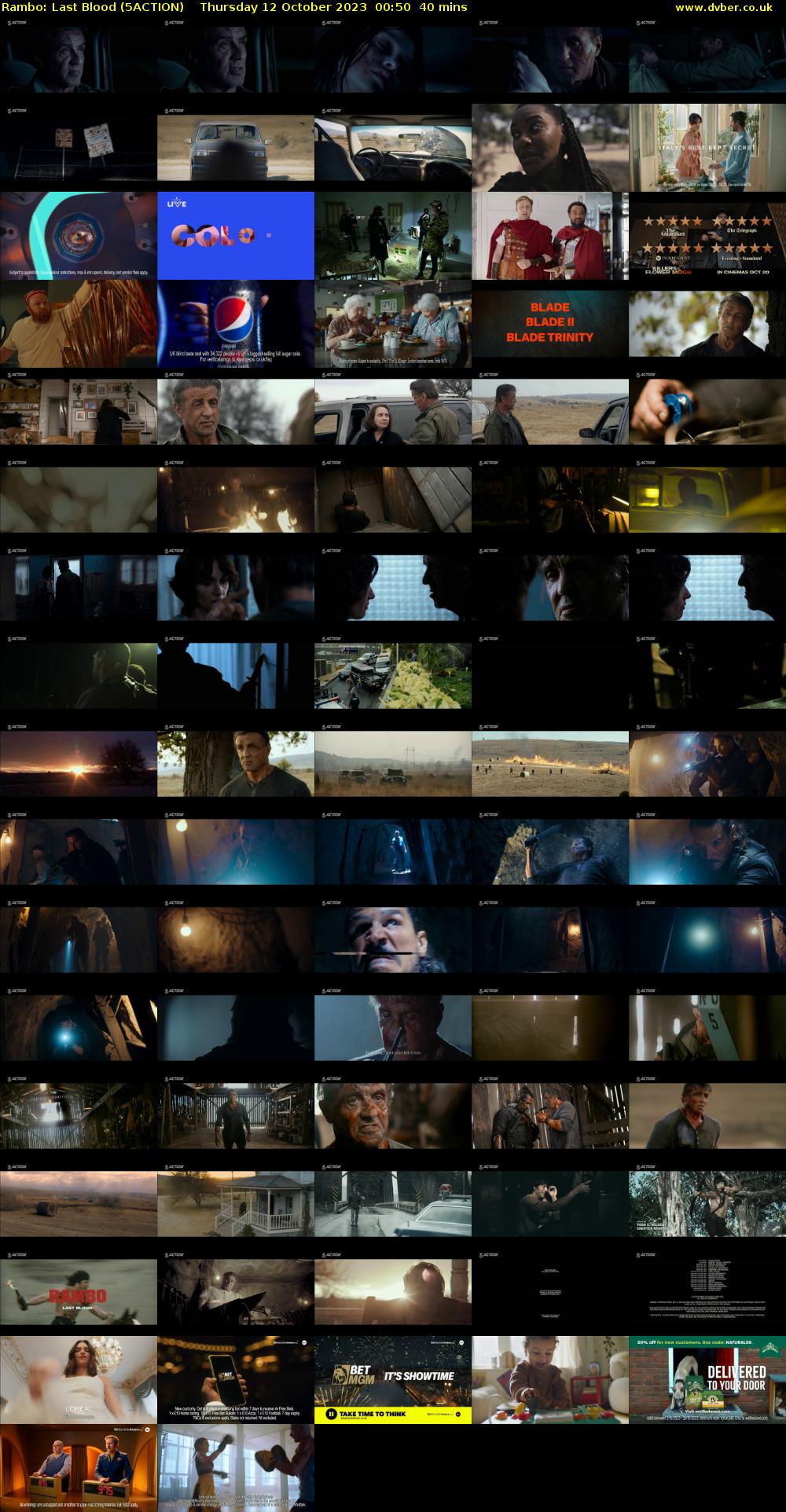 Rambo: Last Blood (5ACTION) Thursday 12 October 2023 00:50 - 01:30