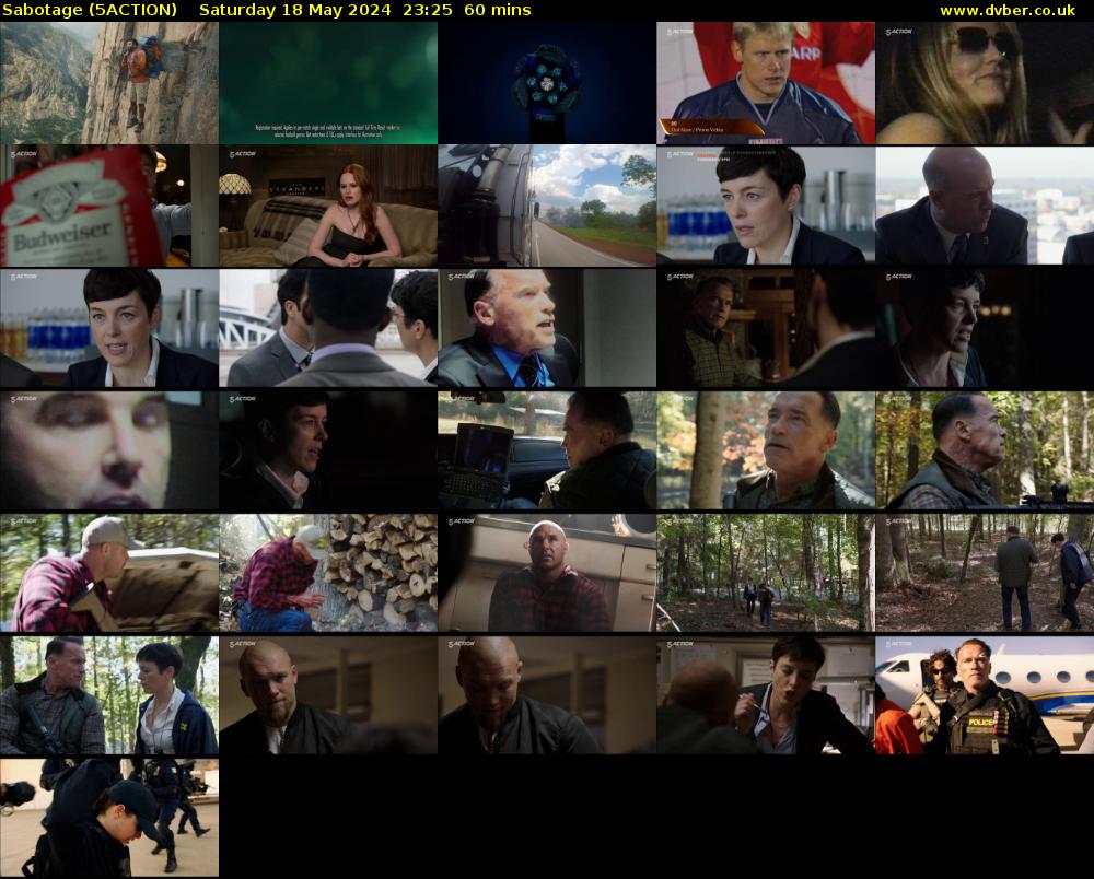 Sabotage (5ACTION) Saturday 18 May 2024 23:25 - 00:25