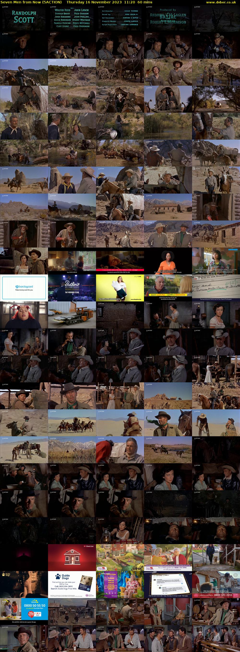 Seven Men from Now (5ACTION) Thursday 16 November 2023 11:20 - 12:20