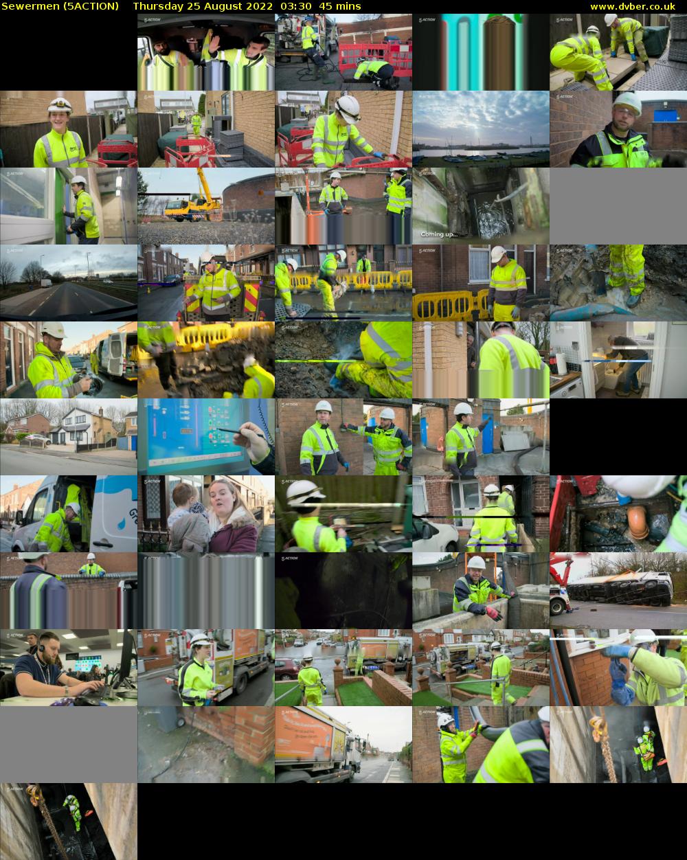 Sewermen (5ACTION) Thursday 25 August 2022 03:30 - 04:15