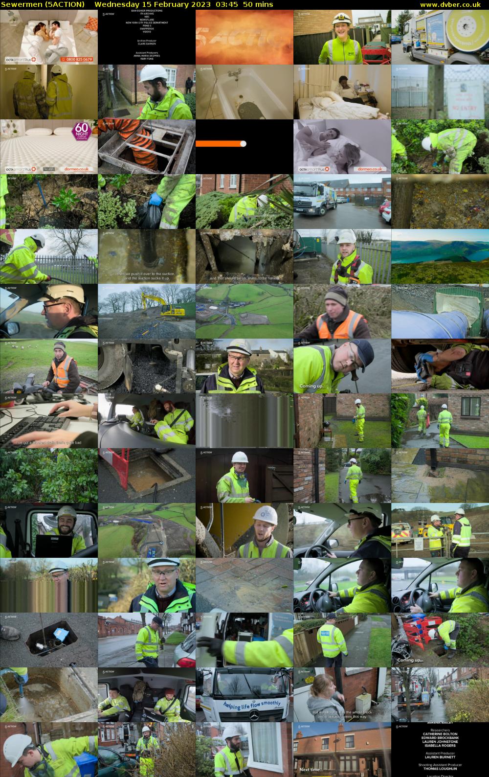 Sewermen (5ACTION) Wednesday 15 February 2023 03:45 - 04:35