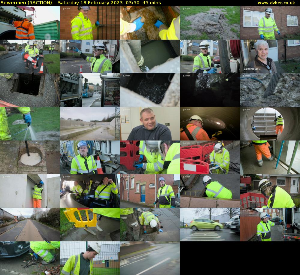 Sewermen (5ACTION) Saturday 18 February 2023 03:50 - 04:35