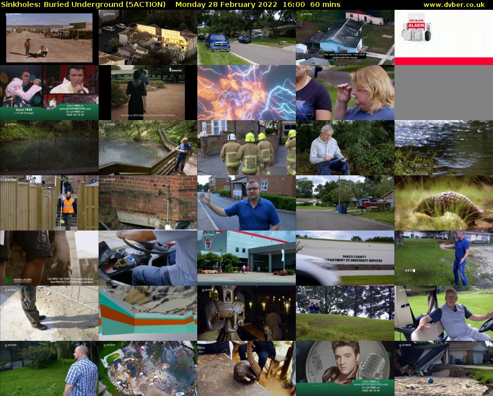 Sinkholes: Buried Underground (5ACTION) Monday 28 February 2022 16:00 - 17:00
