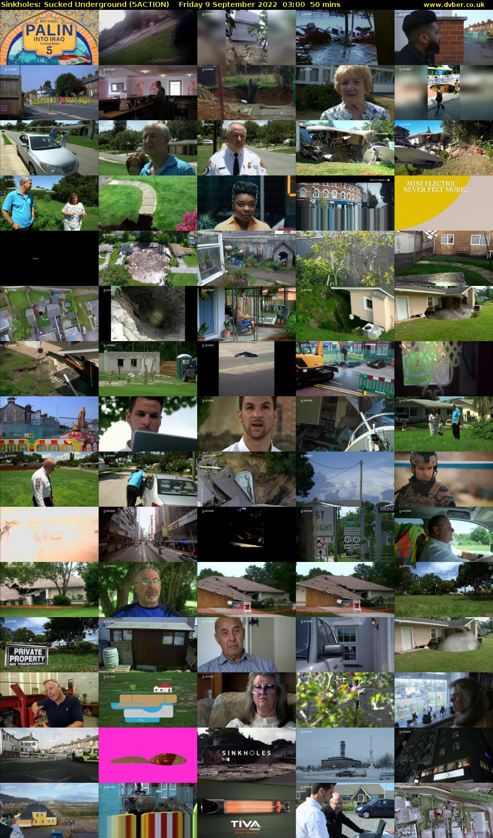 Sinkholes: Sucked Underground (5ACTION) Friday 9 September 2022 03:00 - 03:50