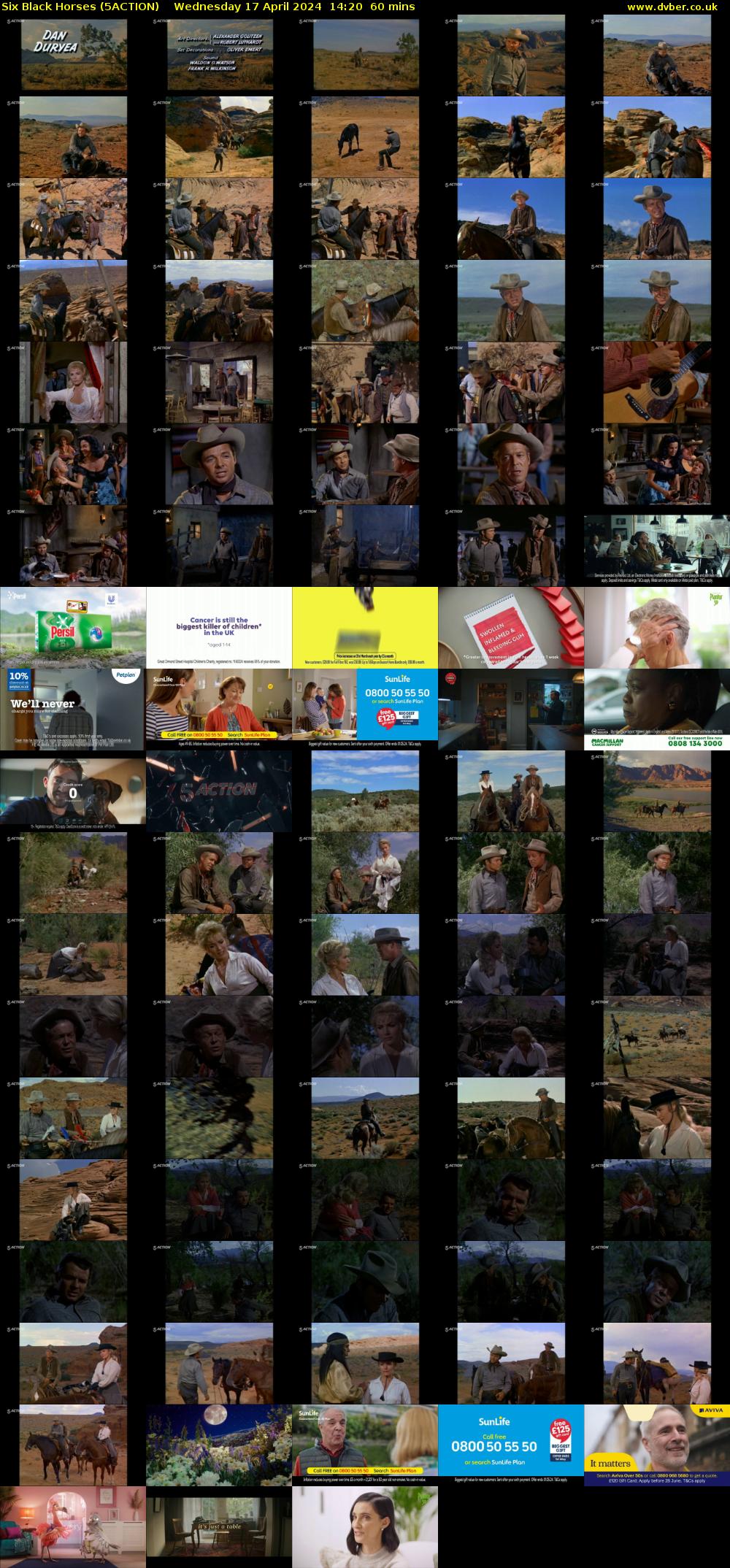Six Black Horses (5ACTION) Wednesday 17 April 2024 14:20 - 15:20