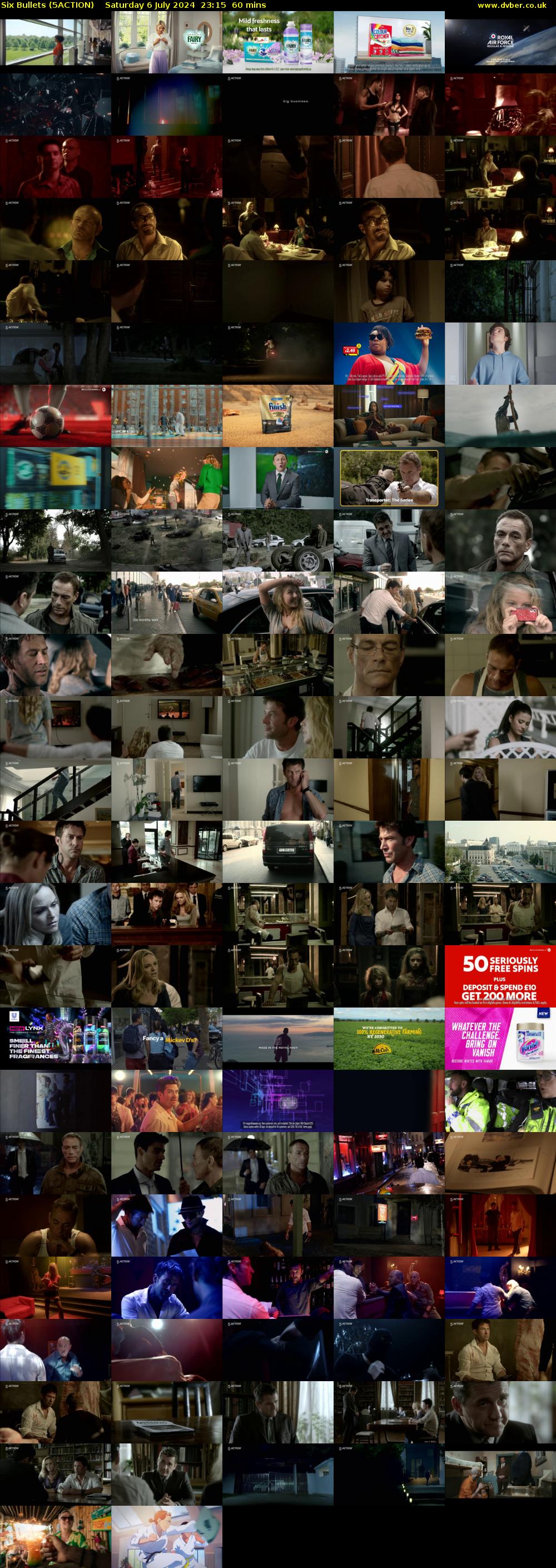 Six Bullets (5ACTION) Saturday 6 July 2024 23:15 - 00:15