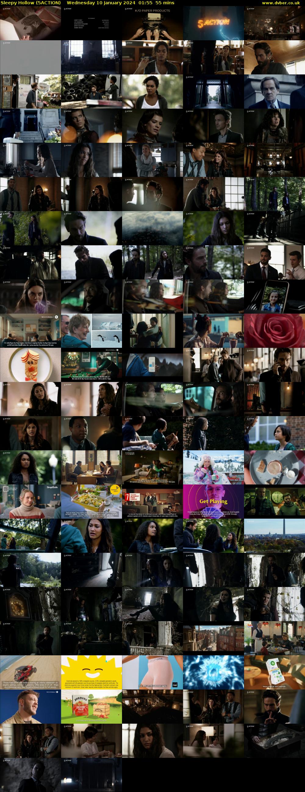 Sleepy Hollow (5ACTION) Wednesday 10 January 2024 01:55 - 02:50