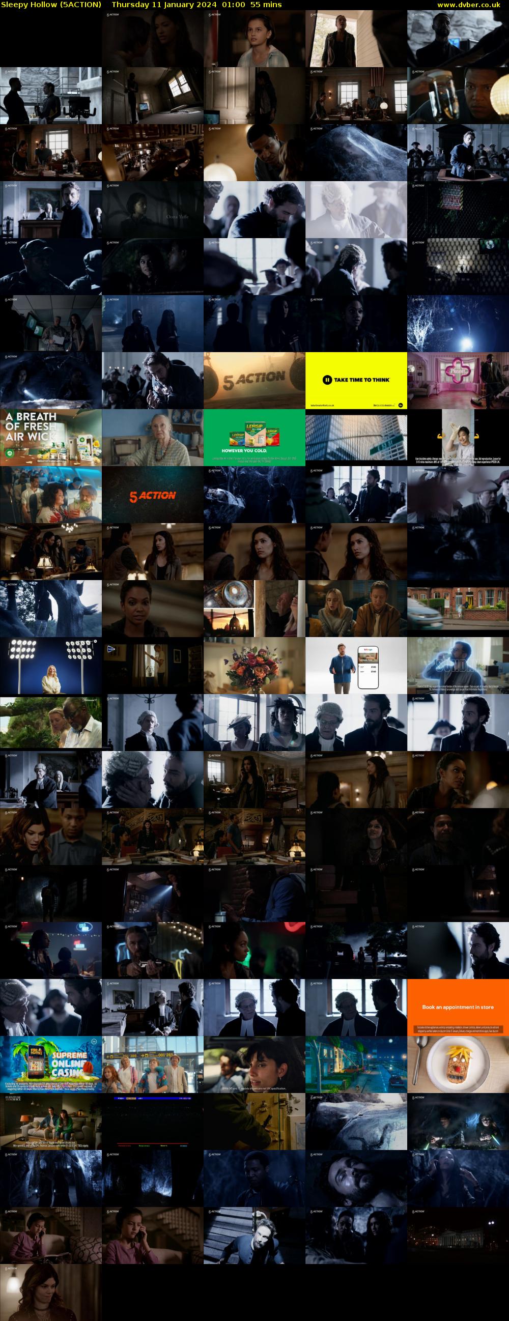 Sleepy Hollow (5ACTION) Thursday 11 January 2024 01:00 - 01:55