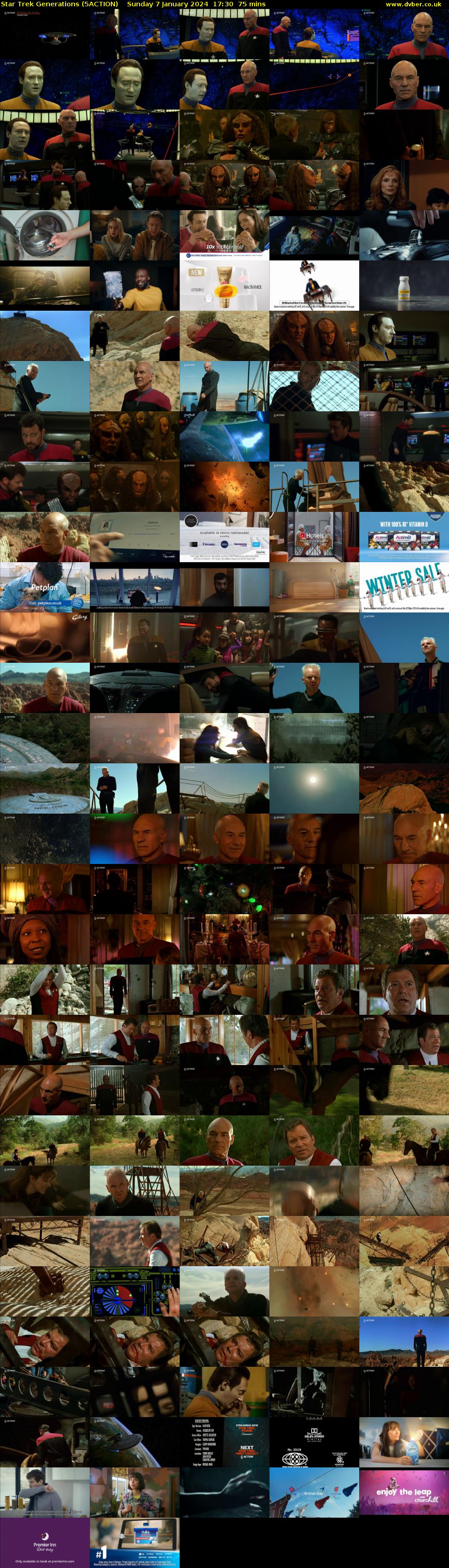 Star Trek Generations (5ACTION) Sunday 7 January 2024 17:30 - 18:45