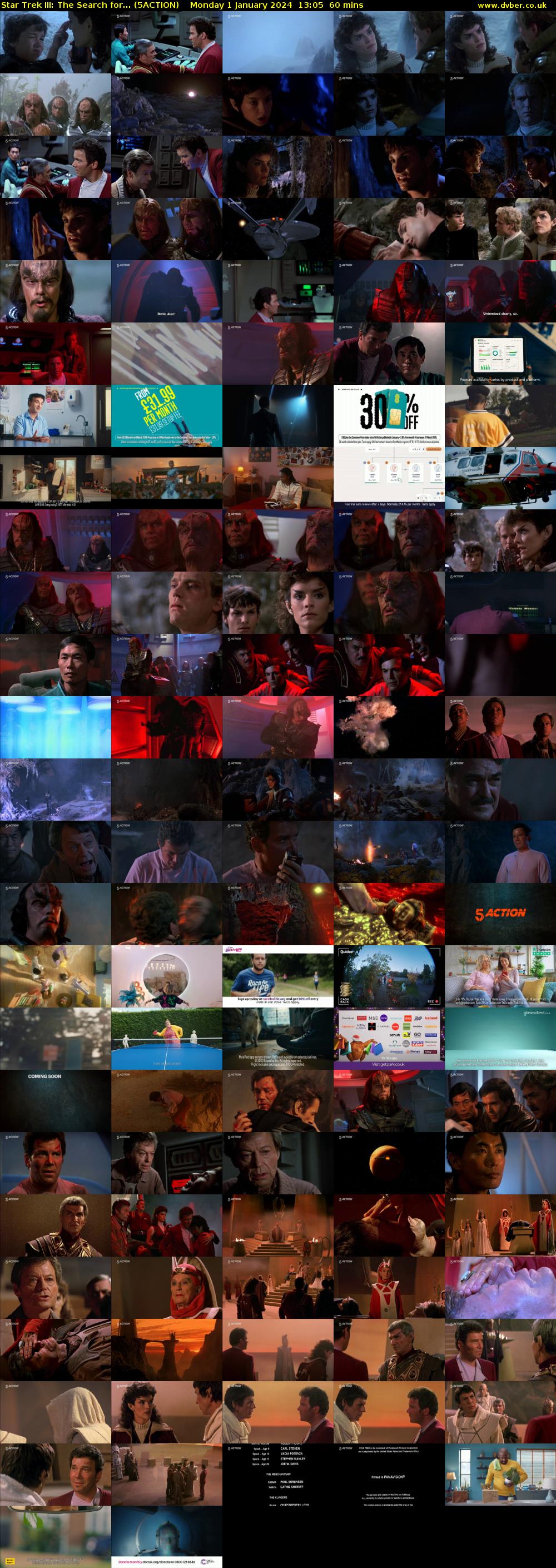 Star Trek III: The Search for... (5ACTION) Monday 1 January 2024 13:05 - 14:05