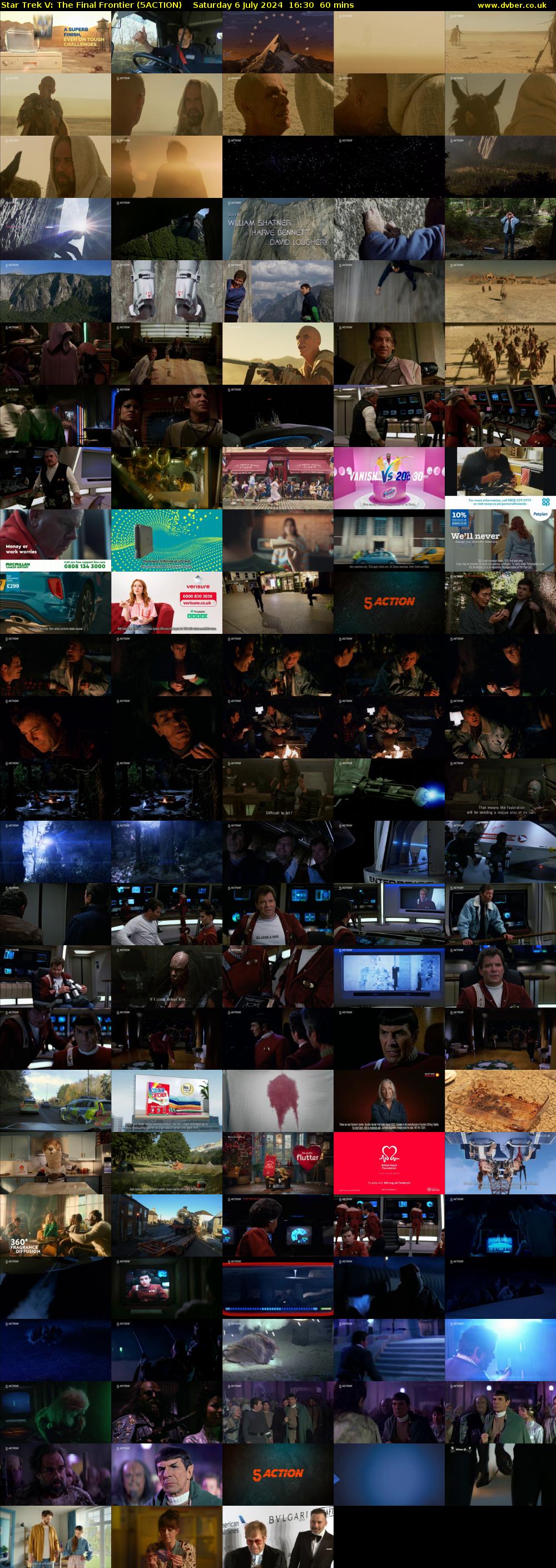 Star Trek V: The Final Frontier (5ACTION) Saturday 6 July 2024 16:30 - 17:30