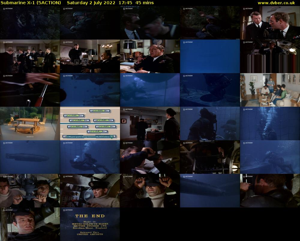 Submarine X-1 (5ACTION) Saturday 2 July 2022 17:45 - 18:30