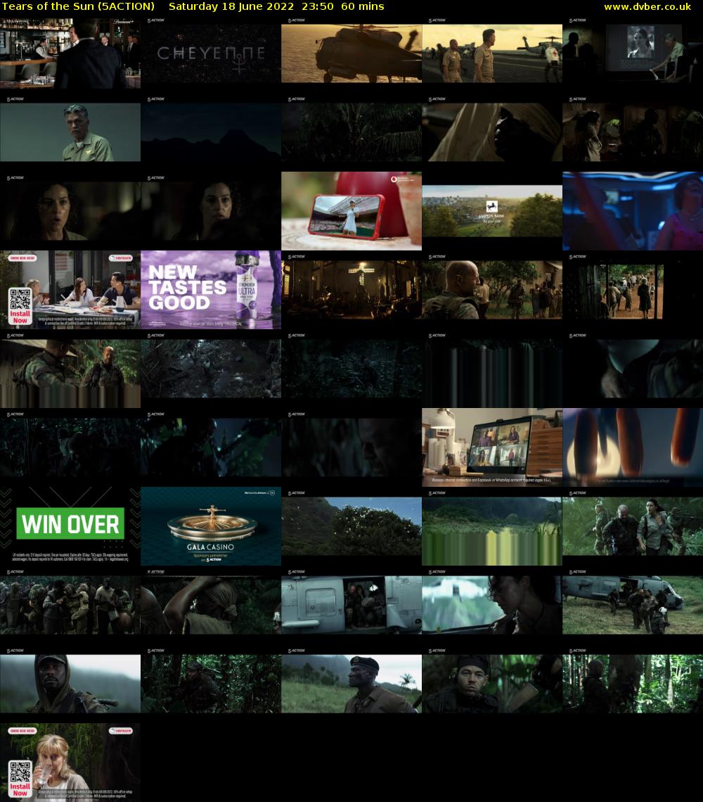 Tears of the Sun (5ACTION) Saturday 18 June 2022 23:50 - 00:50