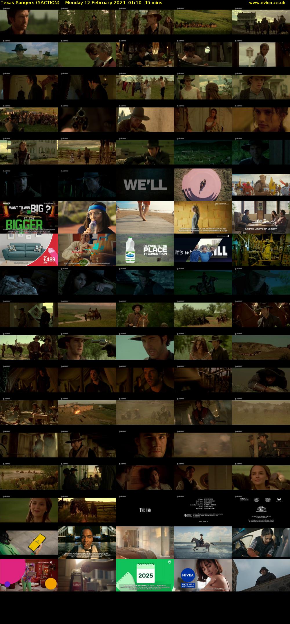 Texas Rangers (5ACTION) Monday 12 February 2024 01:10 - 01:55