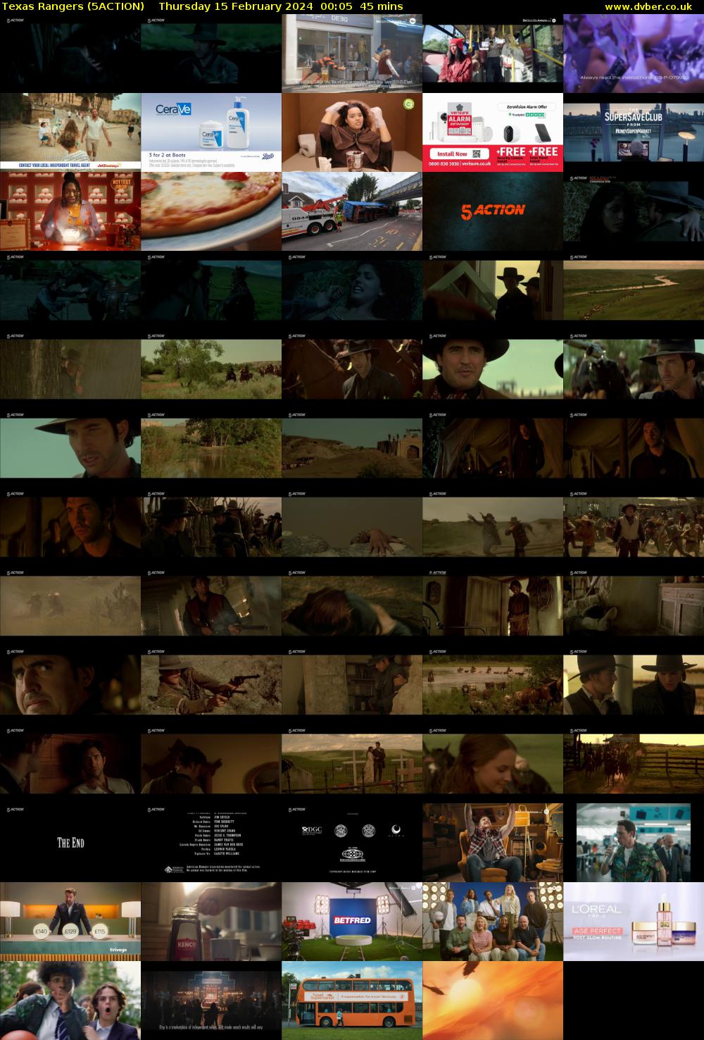 Texas Rangers (5ACTION) Thursday 15 February 2024 00:05 - 00:50