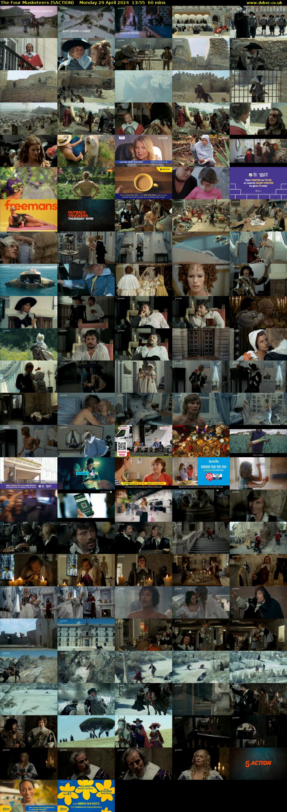 The Four Musketeers (5ACTION) Monday 29 April 2024 13:55 - 14:55