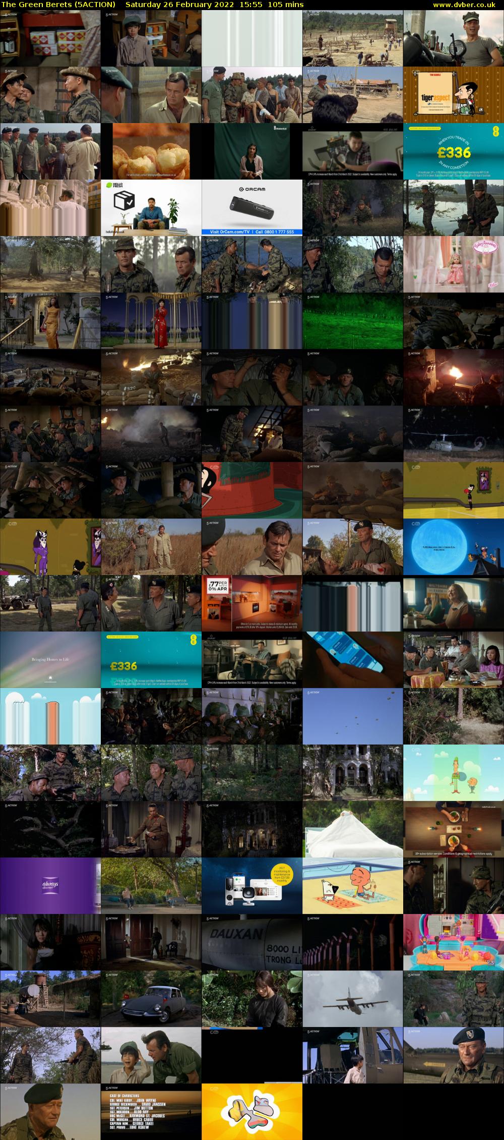 The Green Berets (5ACTION) Saturday 26 February 2022 15:55 - 17:40