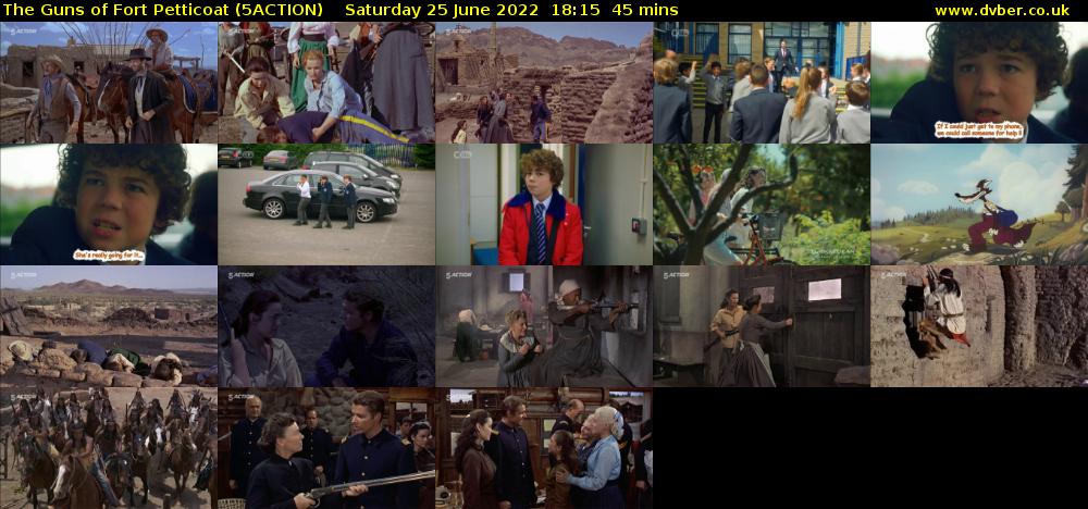 The Guns of Fort Petticoat (5ACTION) Saturday 25 June 2022 18:15 - 19:00