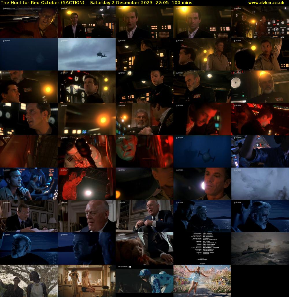 The Hunt For Red October (5ACTION) Saturday 2 December 2023 22:05 - 23:45