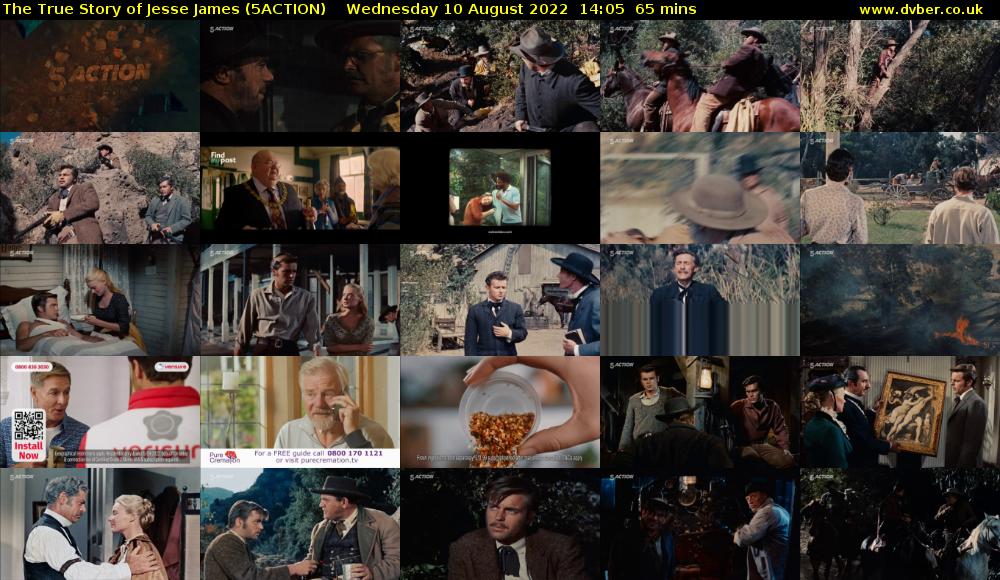 The True Story of Jesse James (5ACTION) Wednesday 10 August 2022 14:05 - 15:10
