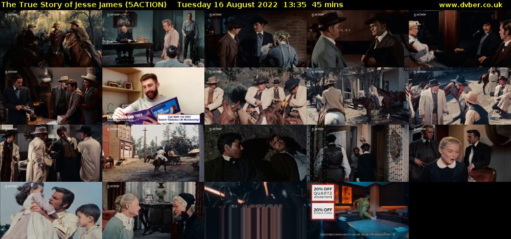 The True Story of Jesse James (5ACTION) Tuesday 16 August 2022 13:35 - 14:20