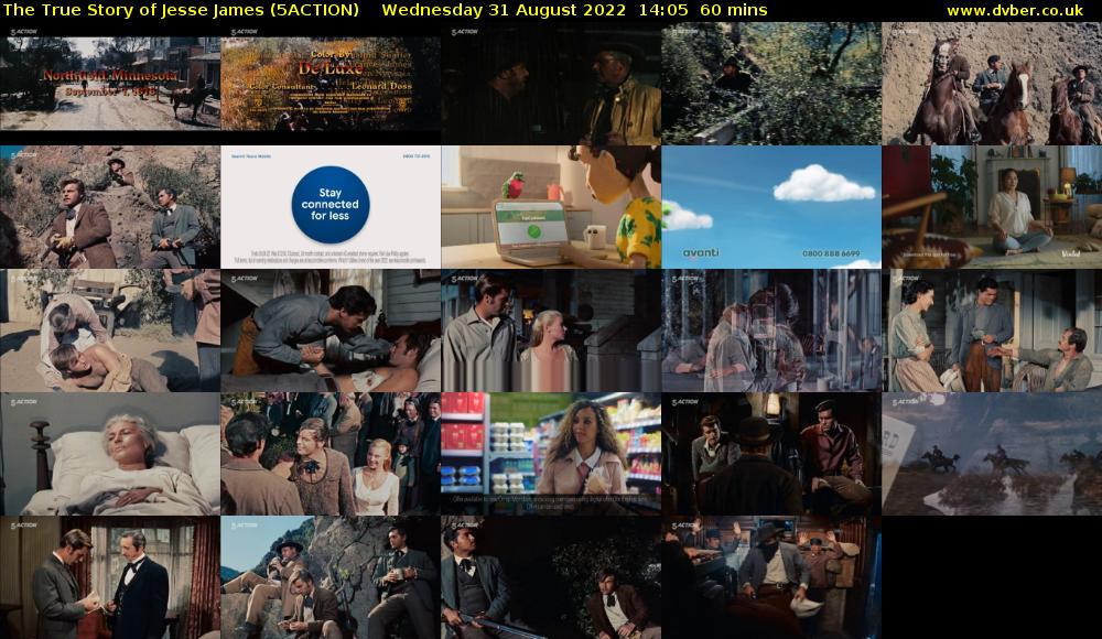 The True Story of Jesse James (5ACTION) Wednesday 31 August 2022 14:05 - 15:05