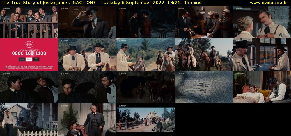 The True Story of Jesse James (5ACTION) Tuesday 6 September 2022 13:25 - 14:10