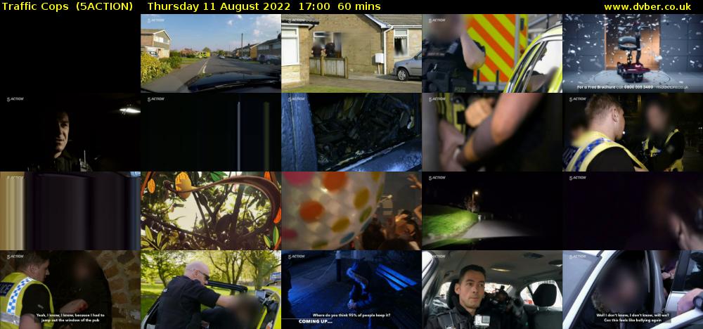 Traffic Cops  (5ACTION) Thursday 11 August 2022 17:00 - 18:00