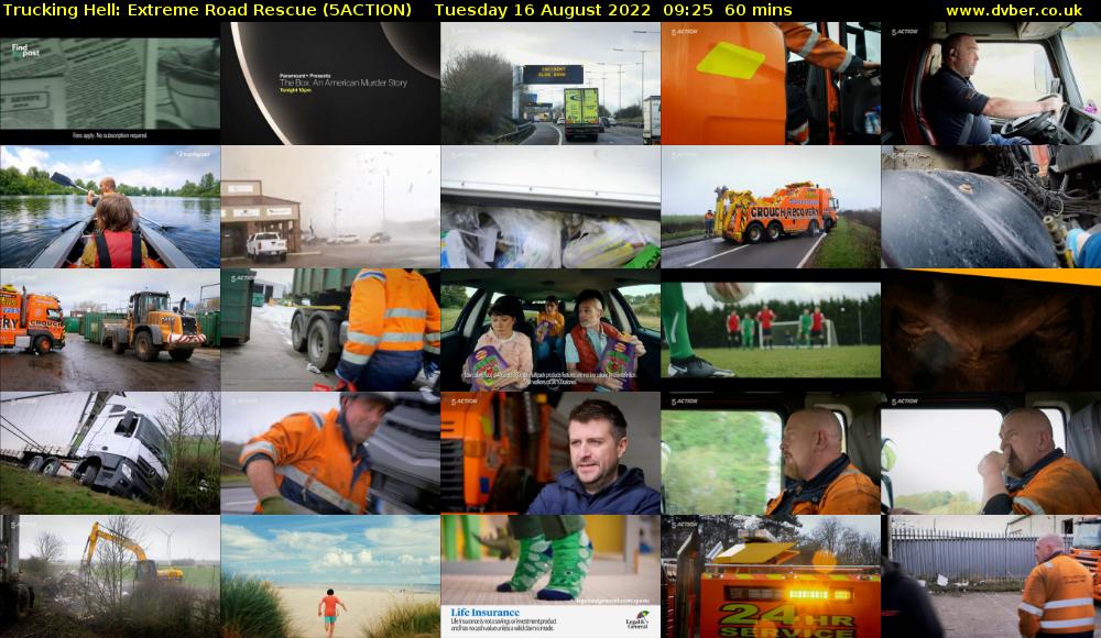 Trucking Hell: Extreme Road Rescue (5ACTION) Tuesday 16 August 2022 09:25 - 10:25