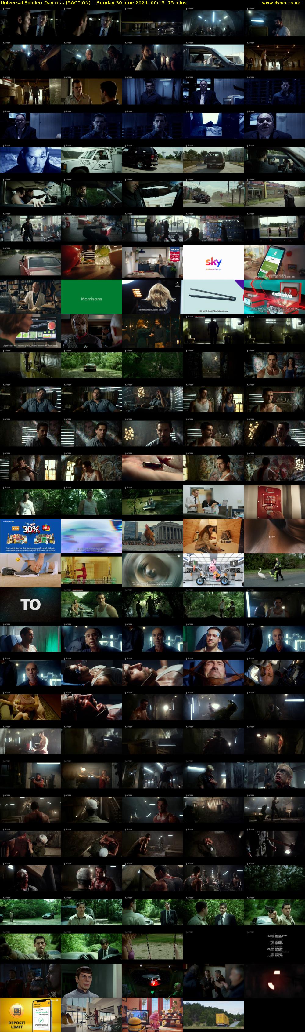 Universal Soldier: Day of... (5ACTION) Sunday 30 June 2024 00:15 - 01:30