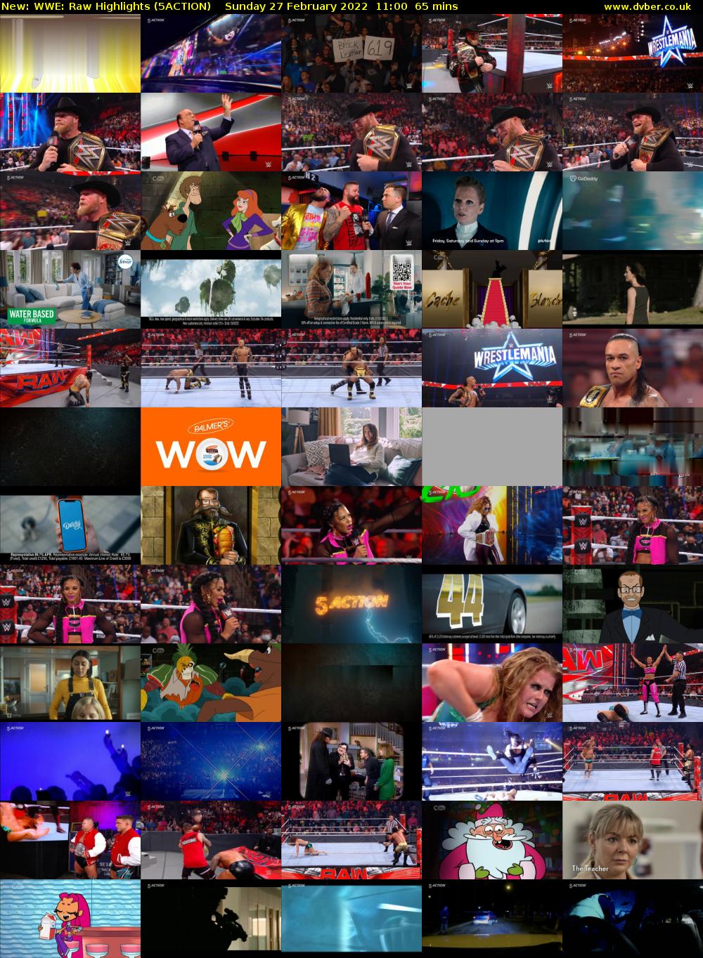WWE: Raw Highlights (5ACTION) Sunday 27 February 2022 11:00 - 12:05