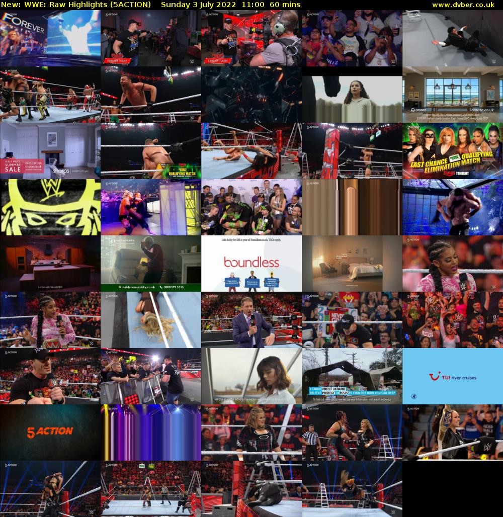 WWE: Raw Highlights (5ACTION) Sunday 3 July 2022 11:00 - 12:00